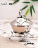 قندان دربدار سیلور براق مدل ژستو برنج استیل کد010