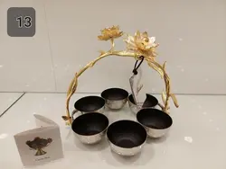 اردوخوری شش خونه استیل گل نارسیس چکش کاری شده