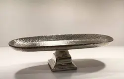 رولت خوری بیضی بزرگ سیلور طرح چکش کاری