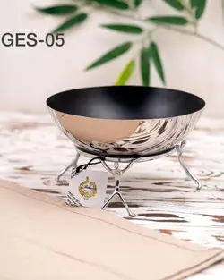 آجیل خوری سیلور براق مدل ژستو استیل _برنج کد05