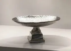 رولت خوری بیضی کوچک سیلور طرح چکش کاری