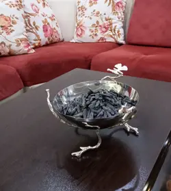 آجیل خوری استیل طرح پروانه