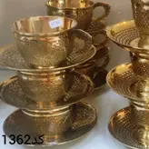 فنجان و نعلبکی برنجی هندی