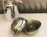 آجیل خوری آلمینیومی طرح گردو سیلور