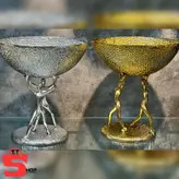 میوه خوری ژستو آلمینیومی مدل چکش کاری شده سیلور_طلایی کد0098