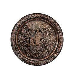 سینی گرد کف مشکی الماس تراش