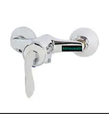 ست شش تیکه شیرآلات مدل قاجاری بامبو به همراه علم دوش شیپوری دوکاره و شلنگ توالت ریزبافت برنجی (رنگ کروم)