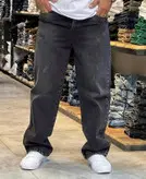 شلوار بگ استایل مشکی یخی بلندی ۱۱۵ سانت👌 کپی