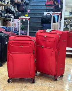 چمدان دو‌تیکه برزنتی زیپ دبل گوردر