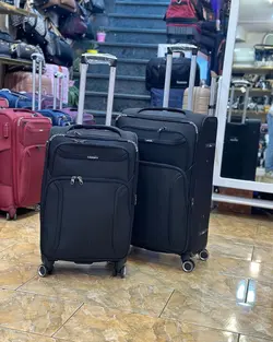 چمدان دو‌تیکه برزنتی زیپ دبل گوردر