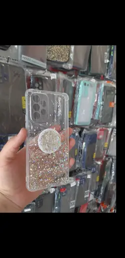 کاور اکلیلی شفاف پاپ سوکت دار با محافظ دوربین سامسونگ A53 (5G)