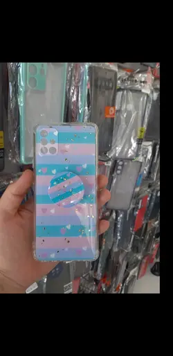 کاور اکلیلی دور شفاف پاپ سوکت دار با محافظ دوربین سامسونگ A51 4G