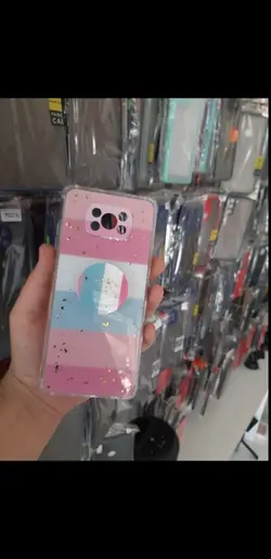 کاور رنگین کمانی اکلیلی پاپ سوکت دار دور شفاف با محافظ دوربین شیامی POCO X3