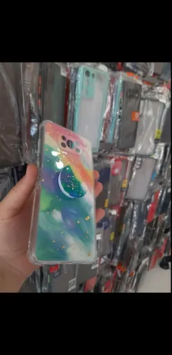 کاور رنگین کمانی اکلیلی پاپ سوکت دار دور شفاف با محافظ دوربین شیامی POCO X3