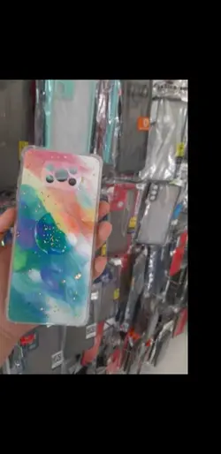 کاور رنگین کمانی اکلیلی پاپ سوکت دار دور شفاف با محافظ دوربین شیامی POCO X3