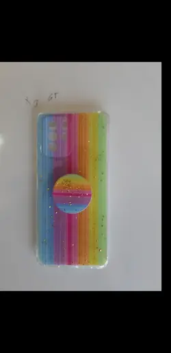 کاور رنگین کمانی اکلیلی دور شفاف پاپ سوکت دار با محافظ دوربین شیامی POCO X3 GT