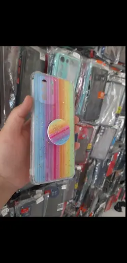 کاور رنگین کمانی اکلیلی دور شفاف پاپ سوکت دار با محافظ دوربین شیامی POCO X3 GT