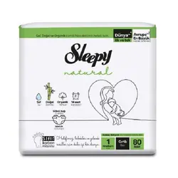 پوشک اسلیپی (sleepy) سایز ۱ بسته 80 عددی