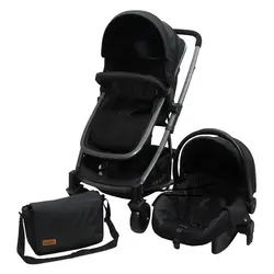 ست کالسکه ، کریر و ساک نوزاد M6800 بیبی فور لایف baby 4life رنگ مشکی