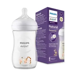 شیشه شیر نچرال ریسپانس فیلیپس اونت PHILIPS AVENT طرح زرافه 260 میل