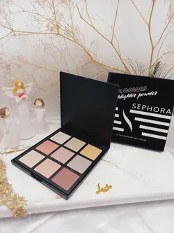 هایلایتر پرطرفدار 9تایی سفورا SEPHORA کد 9091 - فروشگاه عمده لوازم آرایشی ورانی