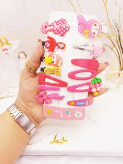 پک گیره و پنس مو دخترانه فانتزی دخترانه طرح شماره 5 - فروشگاه عمده لوازم آرایشی ورانی