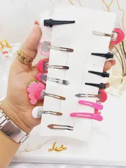 پک گیره و پنس مو دخترانه فانتزی دخترانه طرح شماره 5 - فروشگاه عمده لوازم آرایشی ورانی