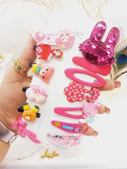 پک گیره و پنس مو دخترانه فانتزی دخترانه طرح شماره 4 - فروشگاه عمده لوازم آرایشی ورانی