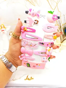 پک گیره و پنس مو دخترانه فانتزی دخترانه طرح شماره 2 - فروشگاه عمده لوازم آرایشی ورانی