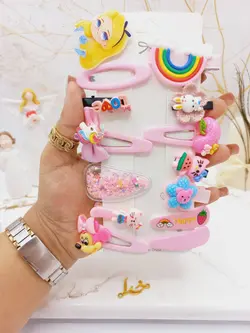 پک گیره و پنس مو دخترانه فانتزی دخترانه طرح شماره 1 - فروشگاه عمده لوازم آرایشی ورانی