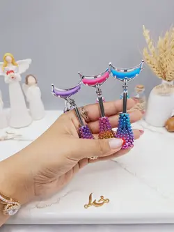 فرمژه برس دار دسته نگینی درجه 1 - فروشگاه عمده لوازم آرایشی ورانی