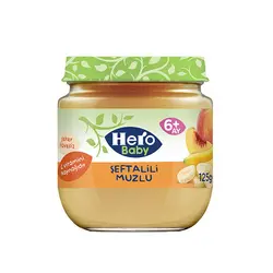 پوره میوه هروبیبی موز هلو 125گرم - فروشگاه جان به به