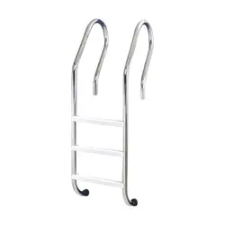 نردبان تمام استیل 3 پله پلاستیک کلاب - پول اکسین - نردبان استخری