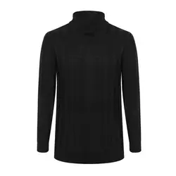 پلیور بافت مردانه مدل یقه ایستاده مشکی