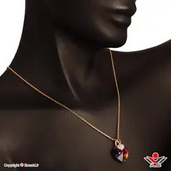 گردنبند ژوپينگ (قلب چند رنگ) کد 115