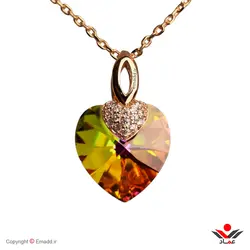 گردنبند ژوپينگ (قلب چند رنگ) کد 115
