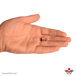 گوشواره ژوپينگ ميخي (قلب سرمه اي) کد 109