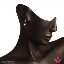 گوشواره ژوپينگ فشاري (مکعب سرمه اي) کد 101