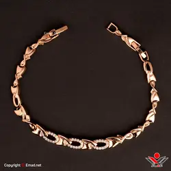 دستبند زنانه ژوپينگ نگين دار کد 208