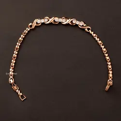 دستبند زنانه ژوپينگ نگين دار کد 207