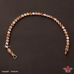 دستبند زنانه ژوپينگ رنگين کمان سوارسکي کد 212
