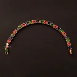 دستبند زنانه ژوپينگ رنگين کمان کد 210