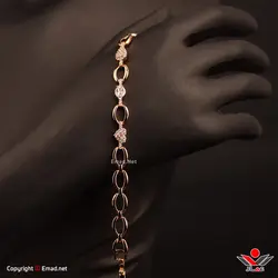دستبند زنانه ژوپينگ نگين دار کد 209
