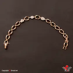 دستبند زنانه ژوپينگ نگين دار کد 209