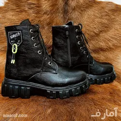 بوت مشکی پرچم سبز کد 11
