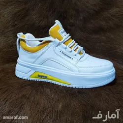 کتانی Suptme -سفید خردلی کد 21