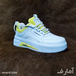 کتانی Suptme -سفید زرد کد 23
