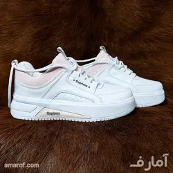 کتانی Suptme -سفید صورتی کد 24