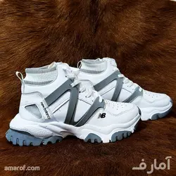 کتانی ساقدار نیوبالانس - سفید طوسی کد 28