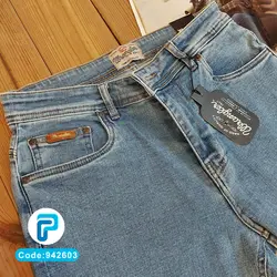 شلوار لی (جین) ترک مردانه راسته آبی روشن کد 942603